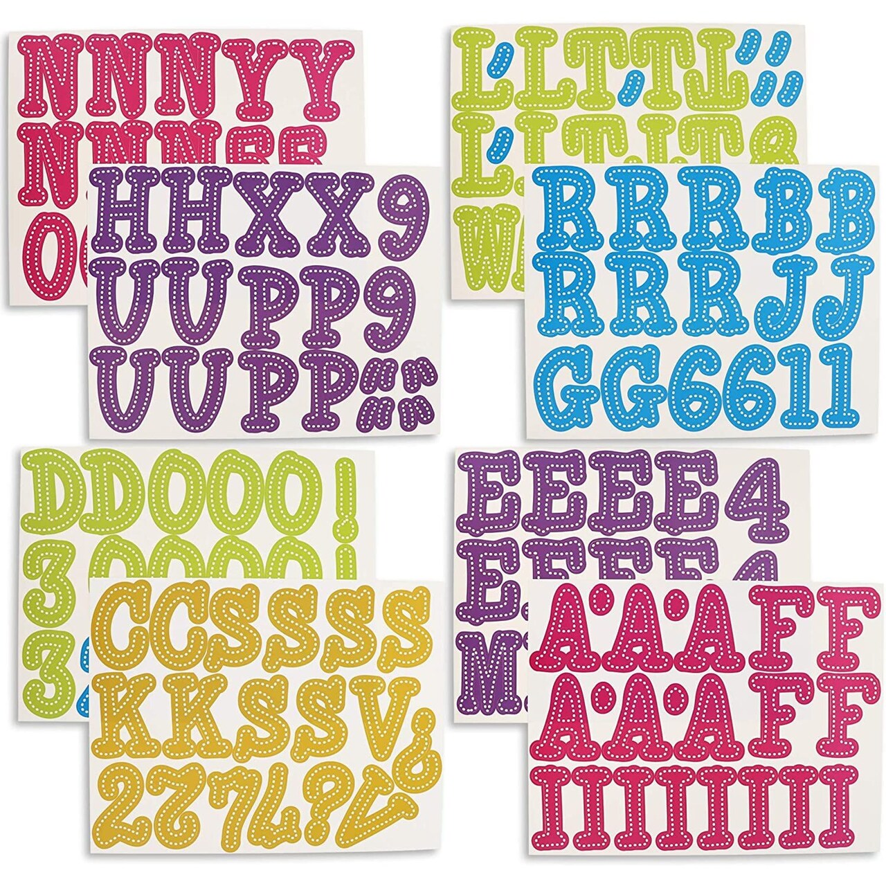 Alphabet Letters and Numbers Bulletin Board Cutouts (144 Count